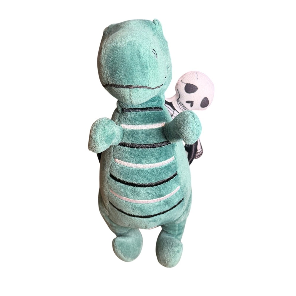 Fringe Studio Teal T-Rex Dinosaur with Skeleton Plush Toy Prehistoric Spooky‎